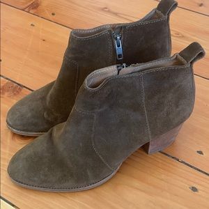 Madewell Suede Brown Booties Sz 9.5
